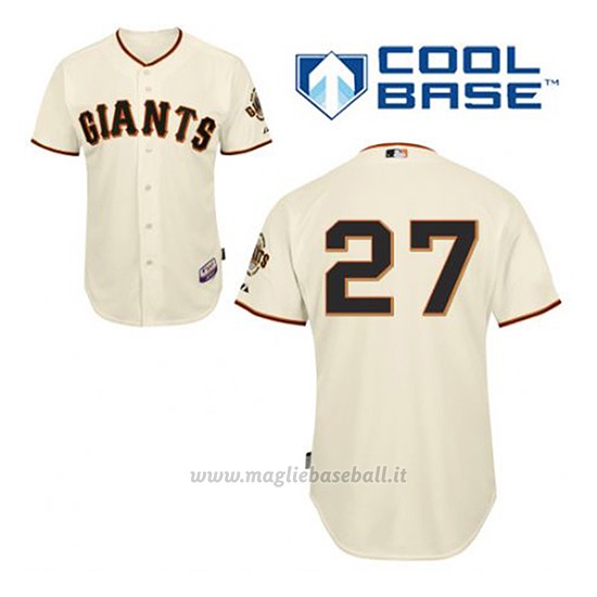 Maglia Baseball Uomo San Francisco Giants Juan Marichal 27 Crema 1ªCool Base
